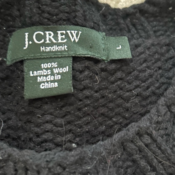 J. Crew Holiday Oversized Wool Snowflake Crewneck Sweater size Large Unisex - Picture 4 of 5